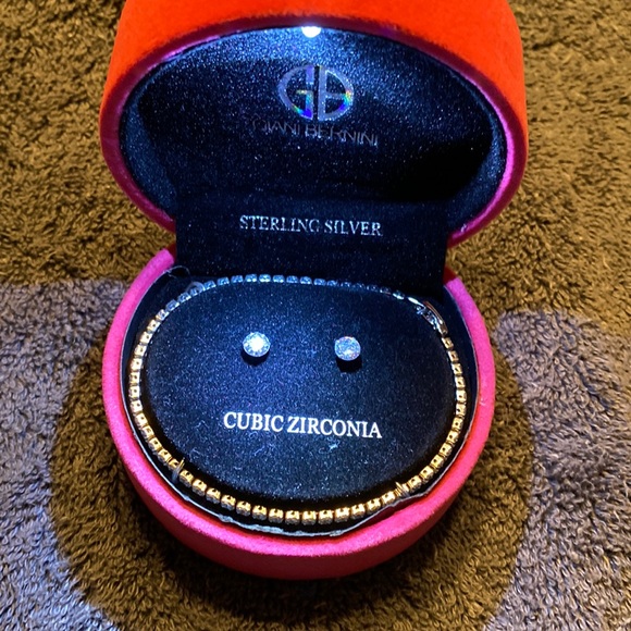 2Pc. Cubic Zirconia Tennis Bracelet & Stud Earrings in Sterling Silver - Picture 4 of 7